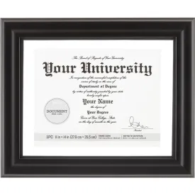 11 x 14 Document Frame: Black, 13.8 x 16.8 inches