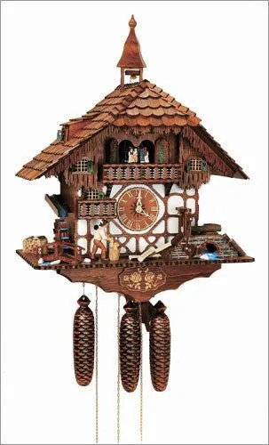 24" Wood Chopper Large Eight Day Musical German Cuckoo Clock