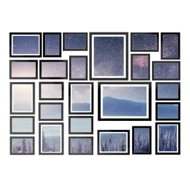 26 PCS Picture Photo Frame Wall Set Home Decor Present Gift Black