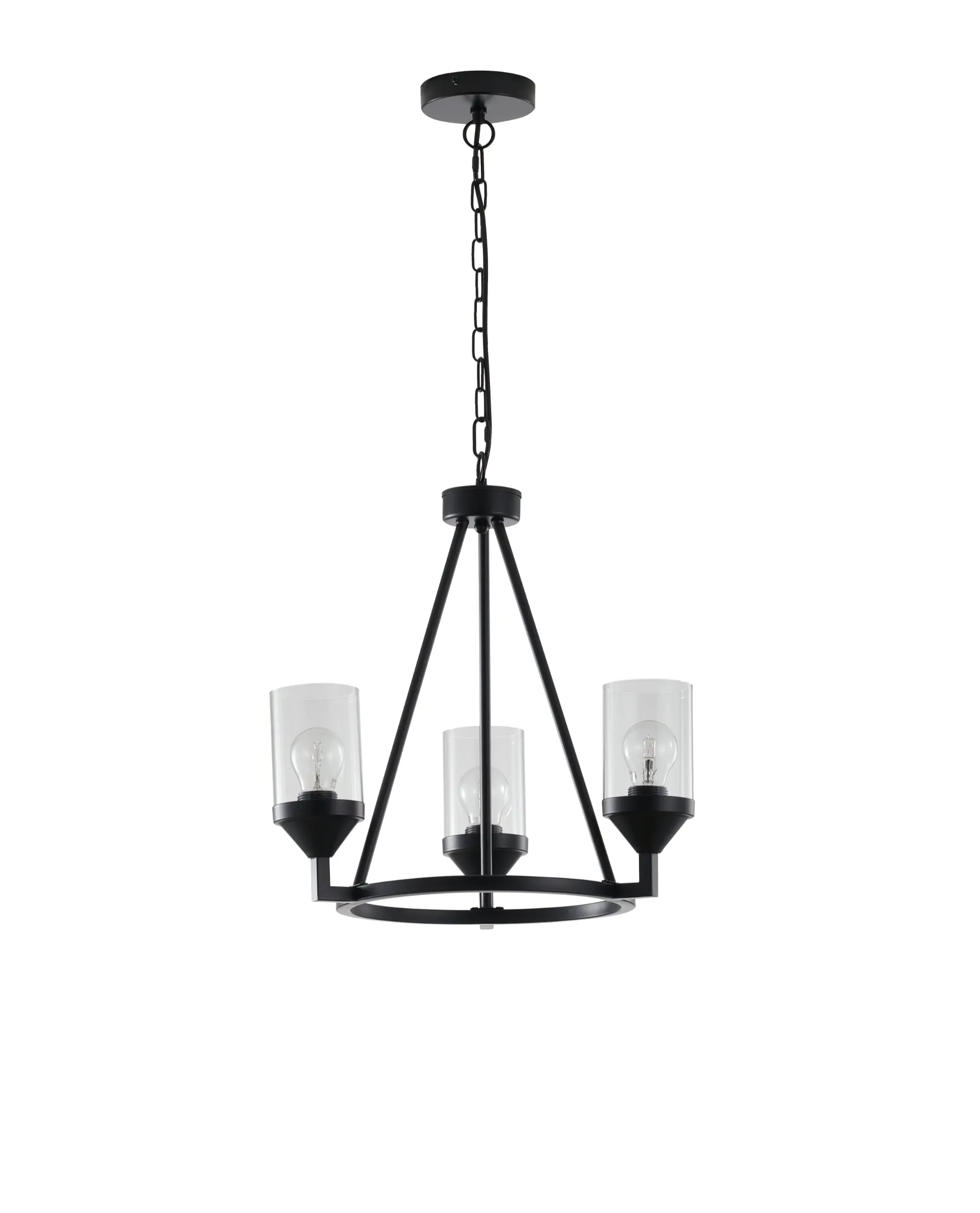 263 3 Light Chandelier Light in Black