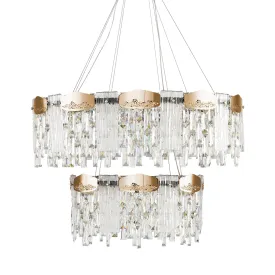 30.3" Orison Modern Crystal Chandelier Light Fixture - Elegant Ceiling Pendant Lighting with Sparkling Crystals