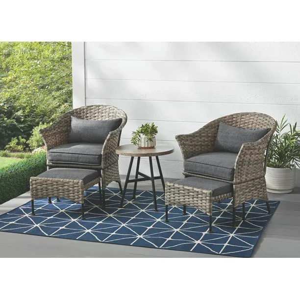 5-Piece Outdoor Wicker Patio Furniture Set