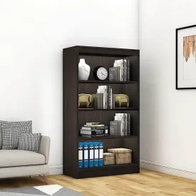 Alpha Book Case Design, Storage Racks and Shelves, Showcase Cabinets Bookcase | 54" high, 4 Shelfs, Classic Wenge