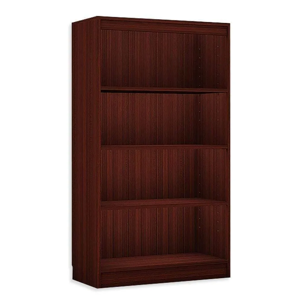 Alpha Bookcase, 4 shelves, 54" high, Mahogany