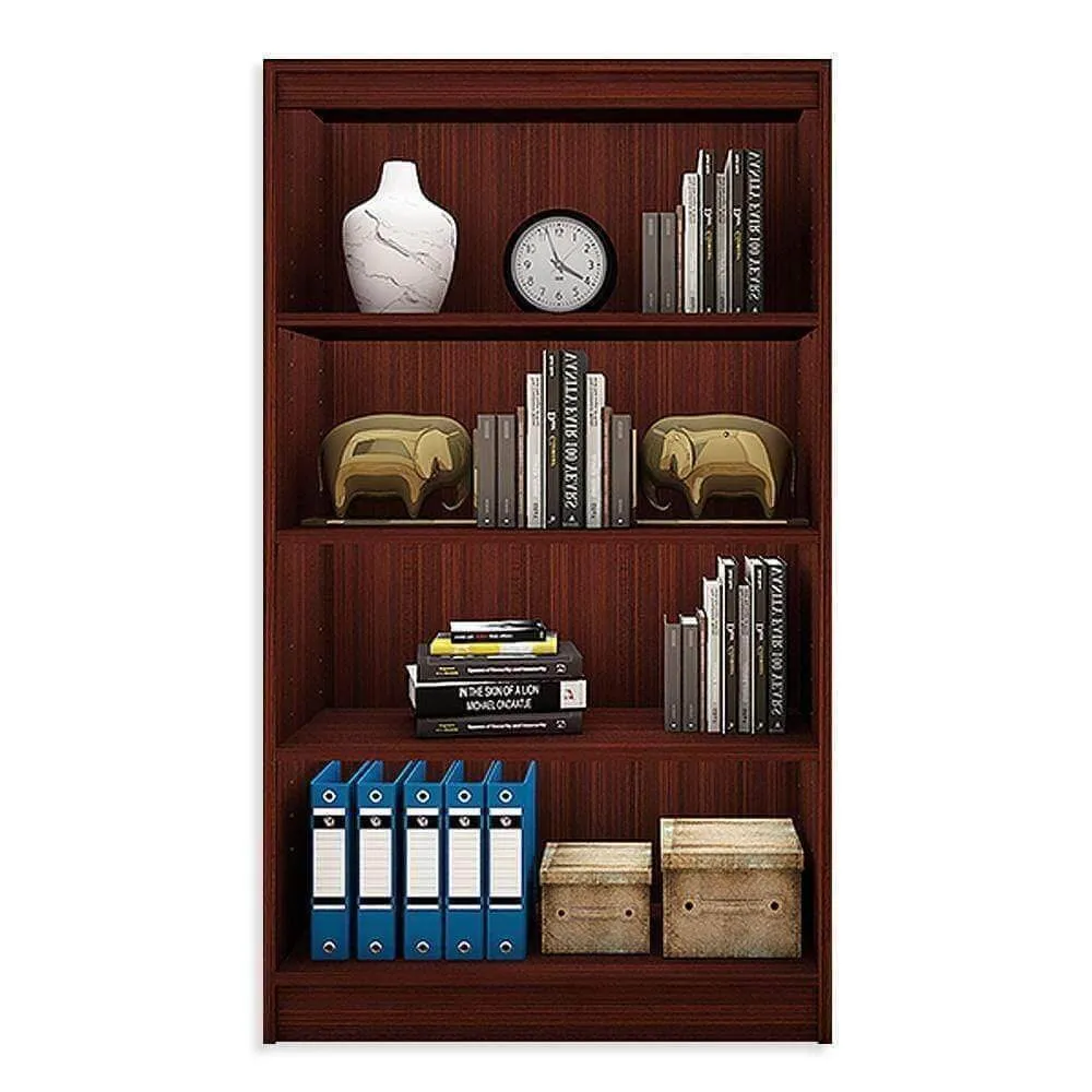 Alpha Bookcase, 4 shelves, 54" high, Mahogany