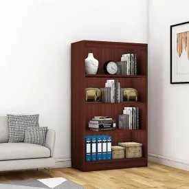 Alpha Bookcase, 4 shelves, 54" high, Mahogany