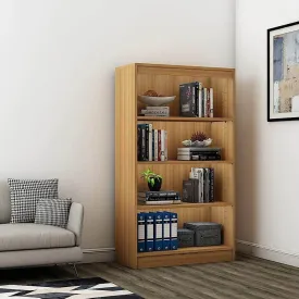 Alpha Bookshelves, 4 shelf, 54" high, Misty Oak