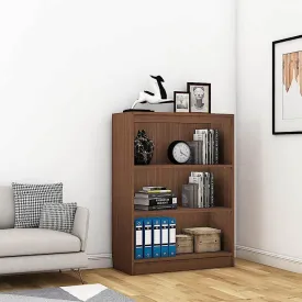 Alpha Storage Unit, 4 tier, 42" high, Acacia Walnut