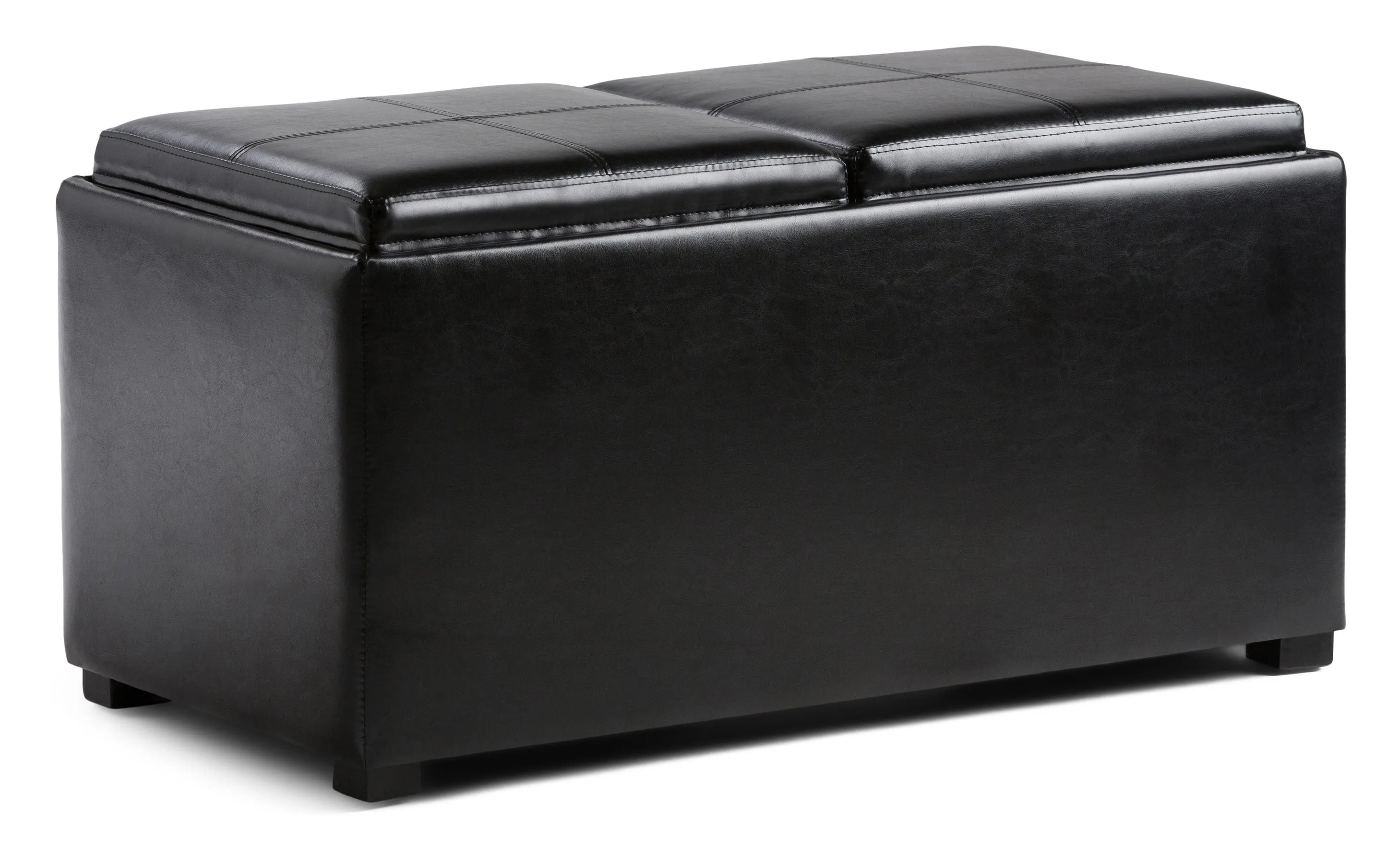 Avalon 5 Pc Storage Ottoman in Vegan Leather