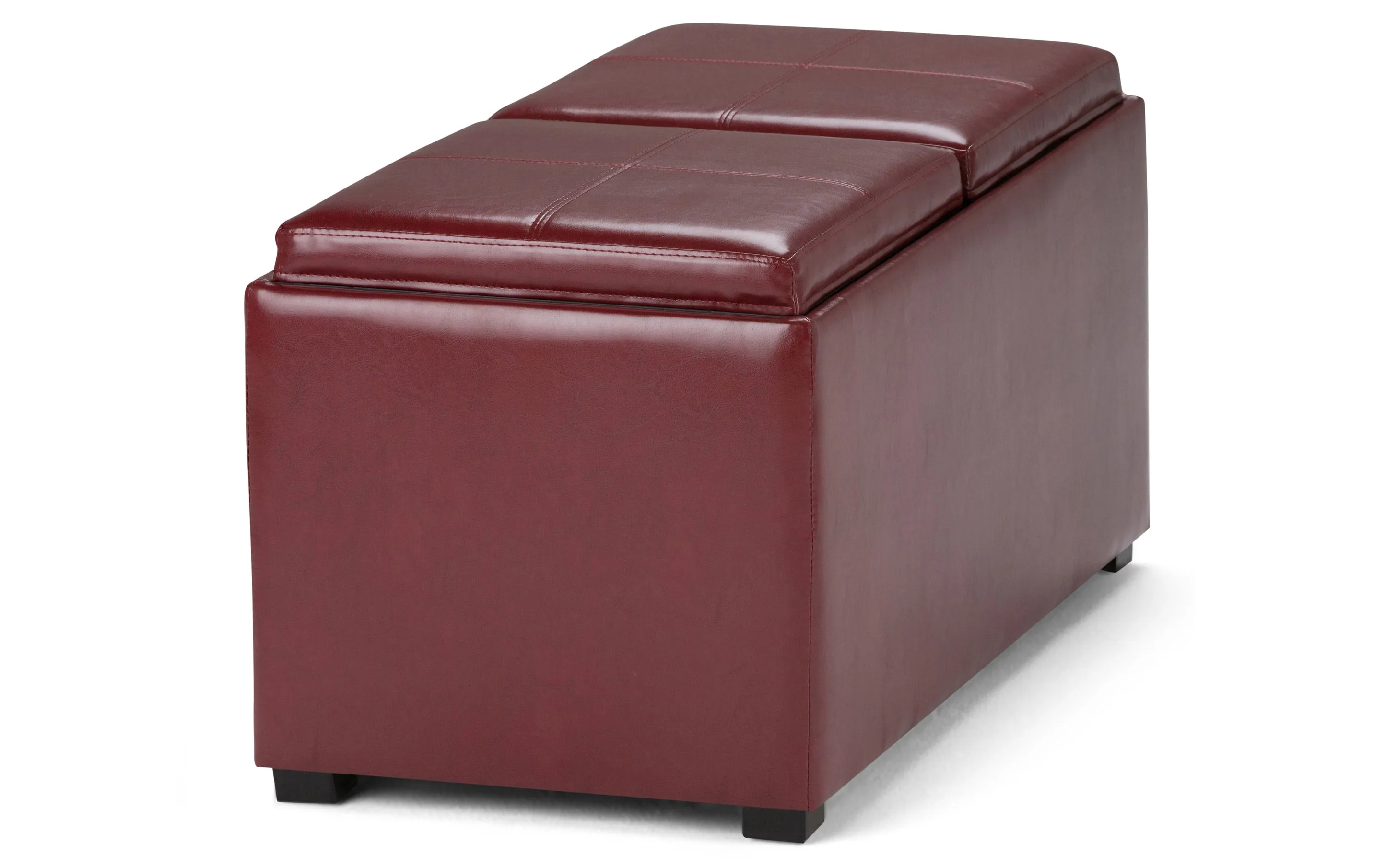 Avalon 5 Pc Storage Ottoman in Vegan Leather