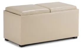 Avalon 5 Pc Storage Ottoman in Vegan Leather