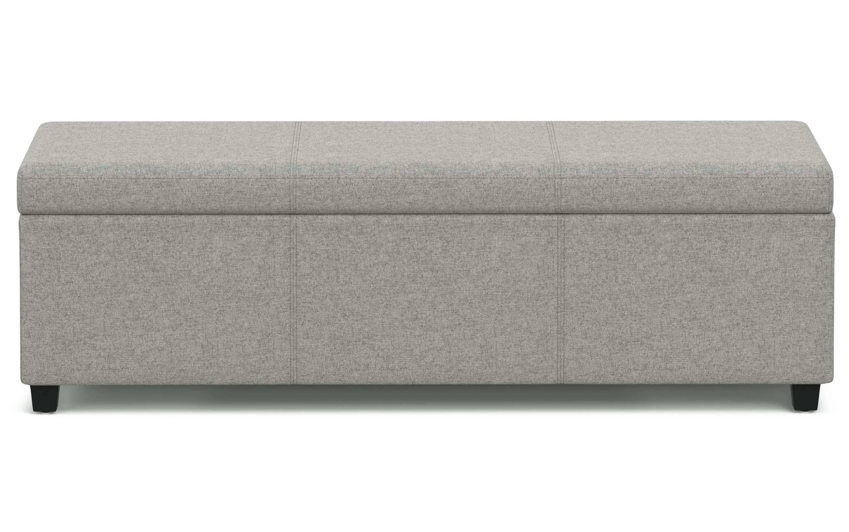 Avalon Extra Large Storage Ottoman in Linen