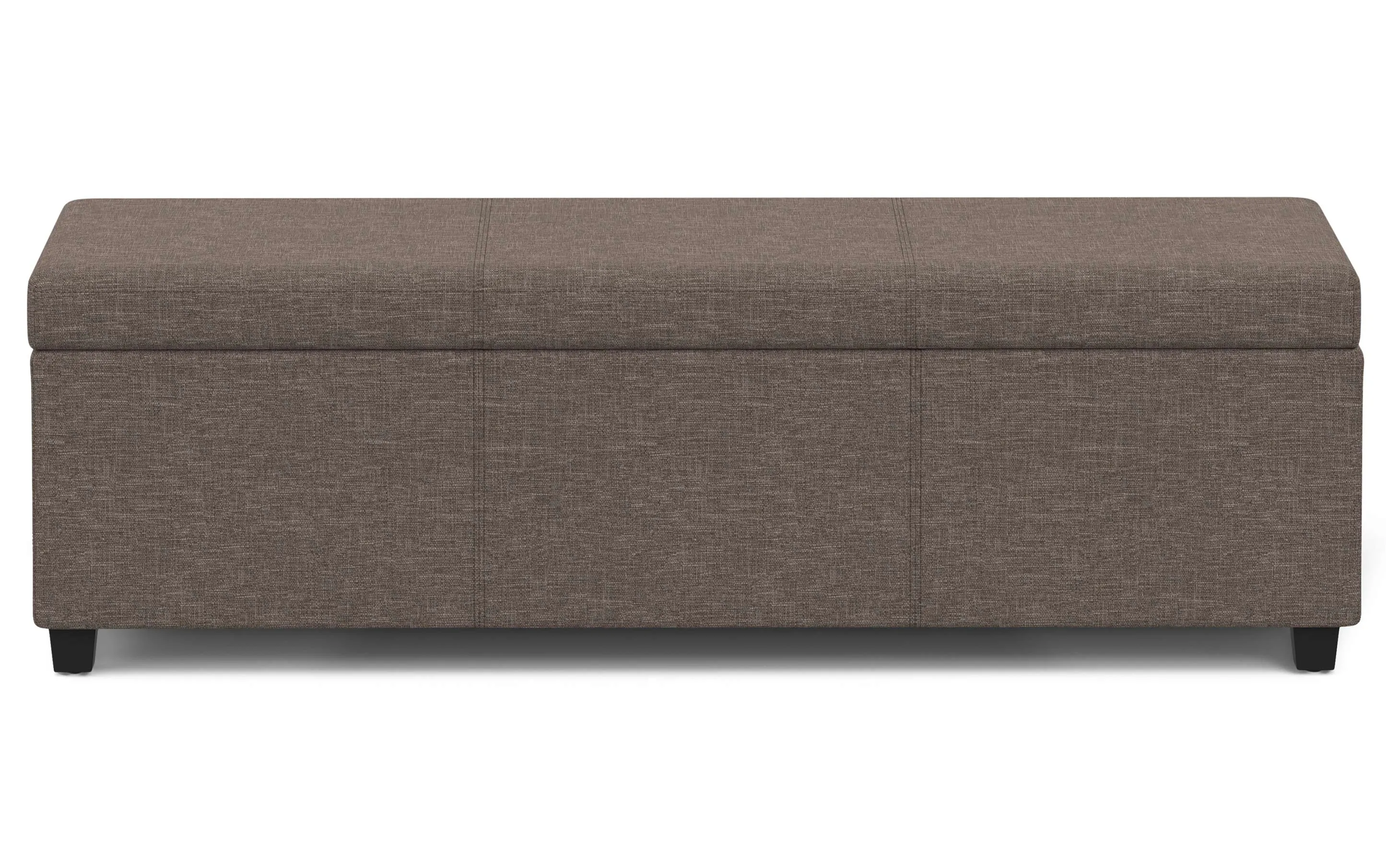 Avalon Extra Large Storage Ottoman in Linen