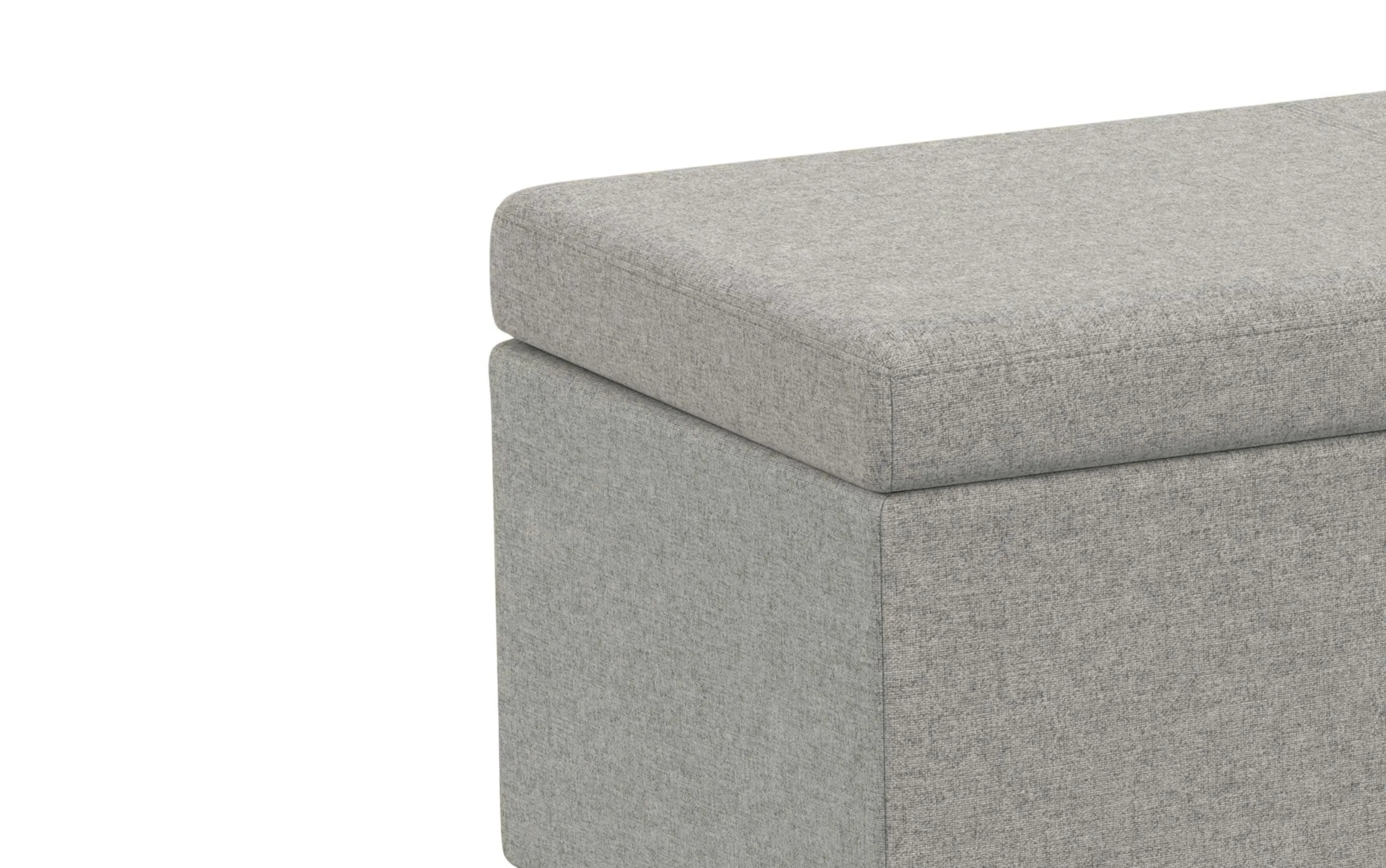 Avalon Extra Large Storage Ottoman in Linen