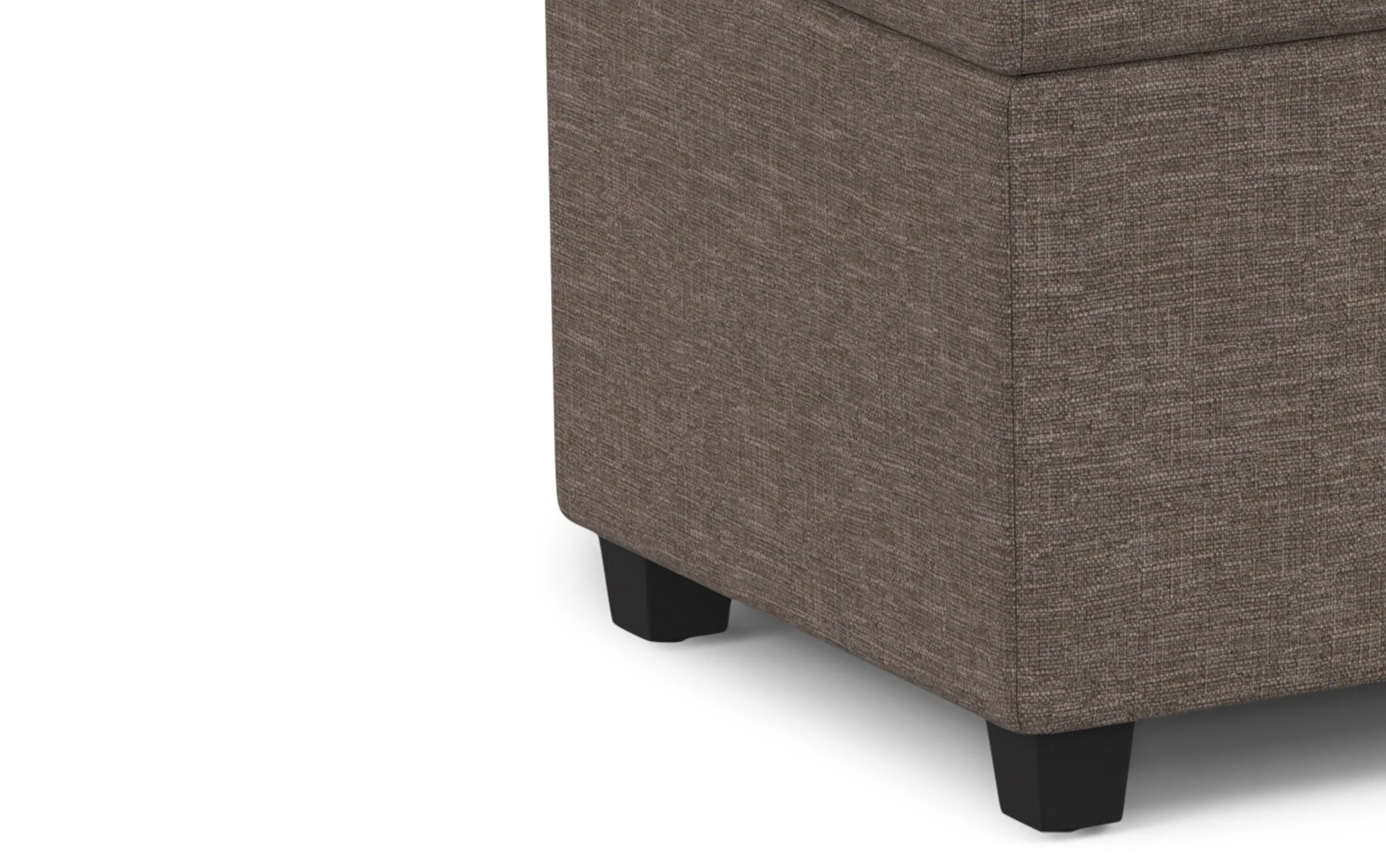 Avalon Extra Large Storage Ottoman in Linen