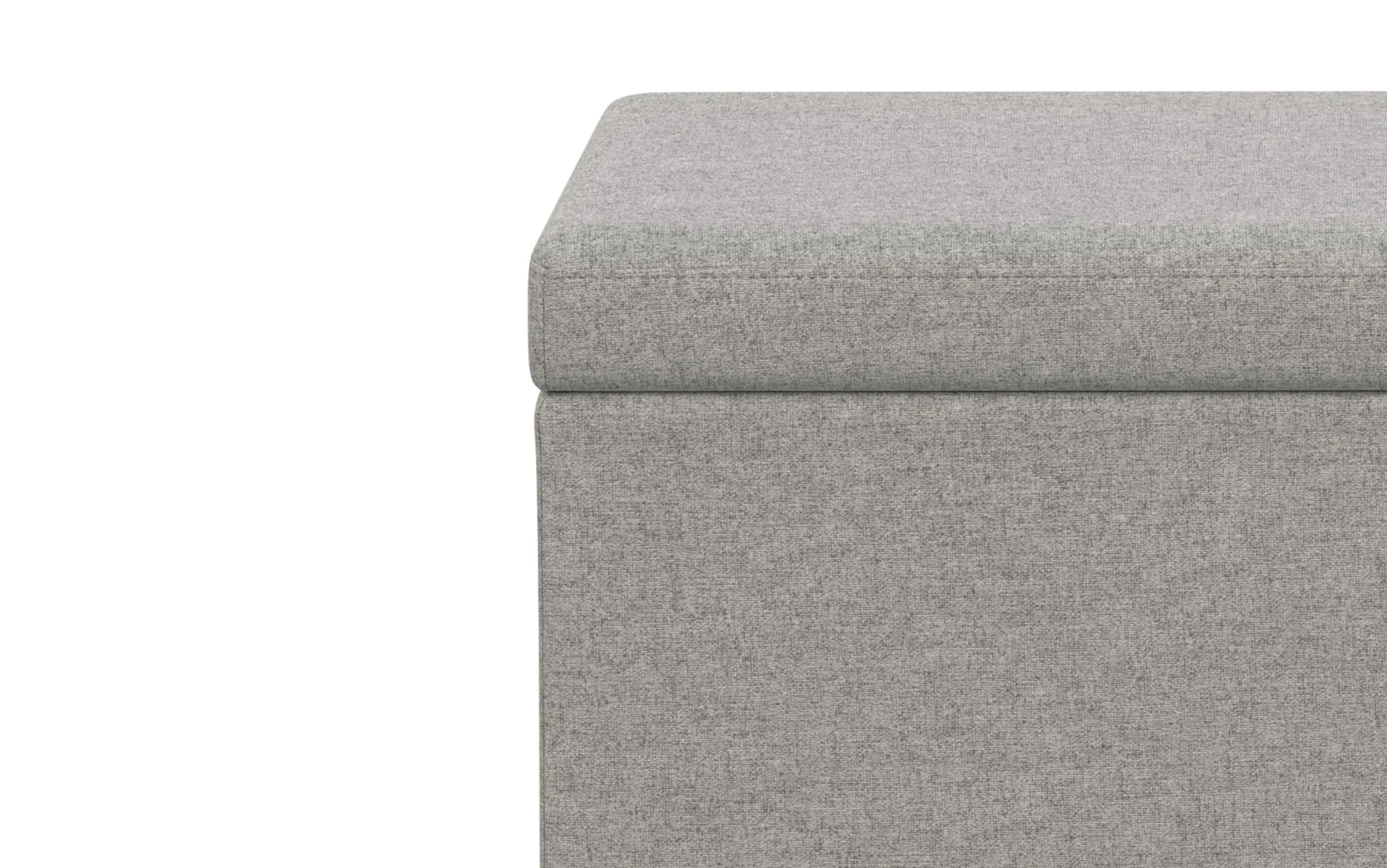 Avalon Extra Large Storage Ottoman in Linen