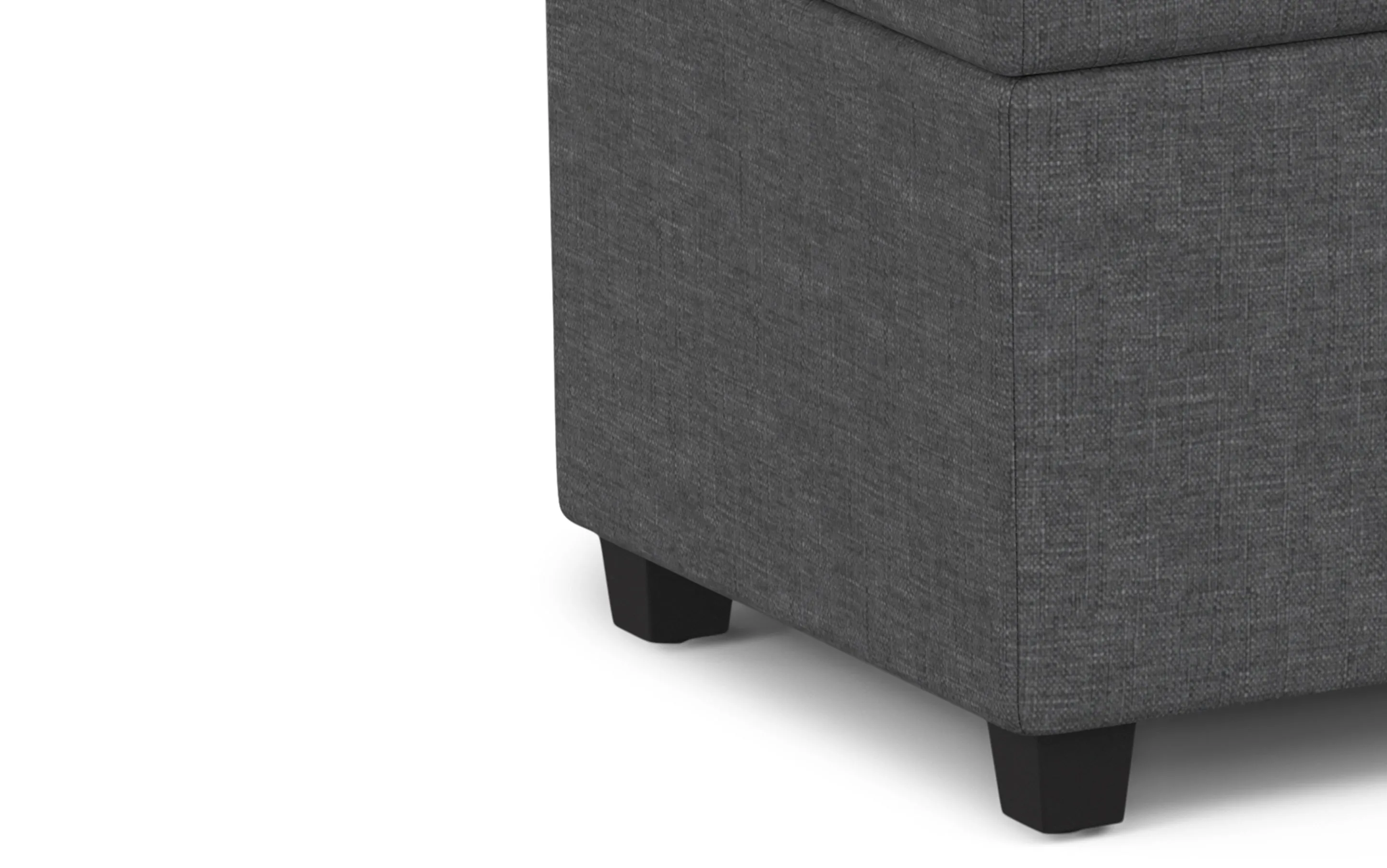 Avalon Extra Large Storage Ottoman in Linen