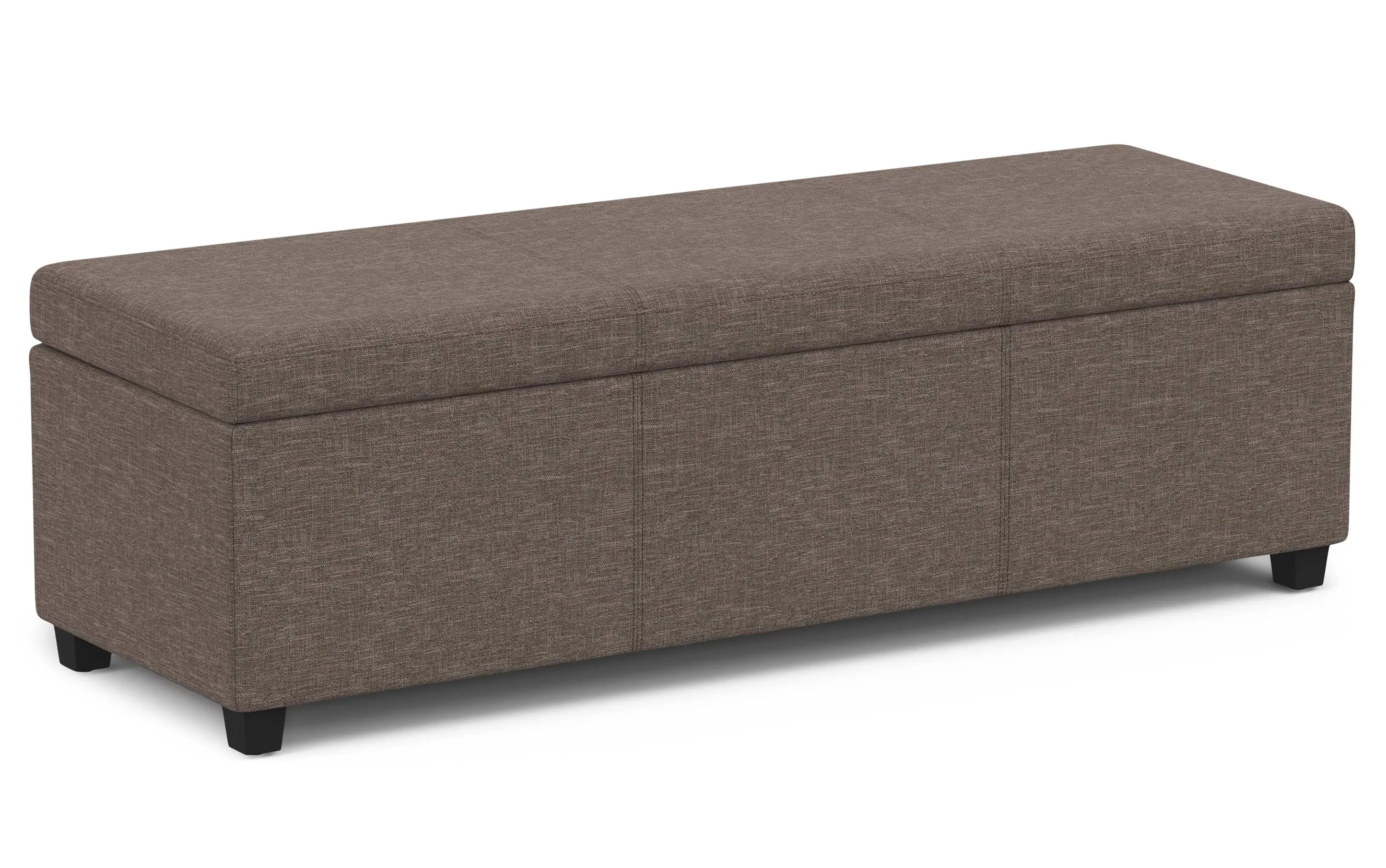 Avalon Extra Large Storage Ottoman in Linen