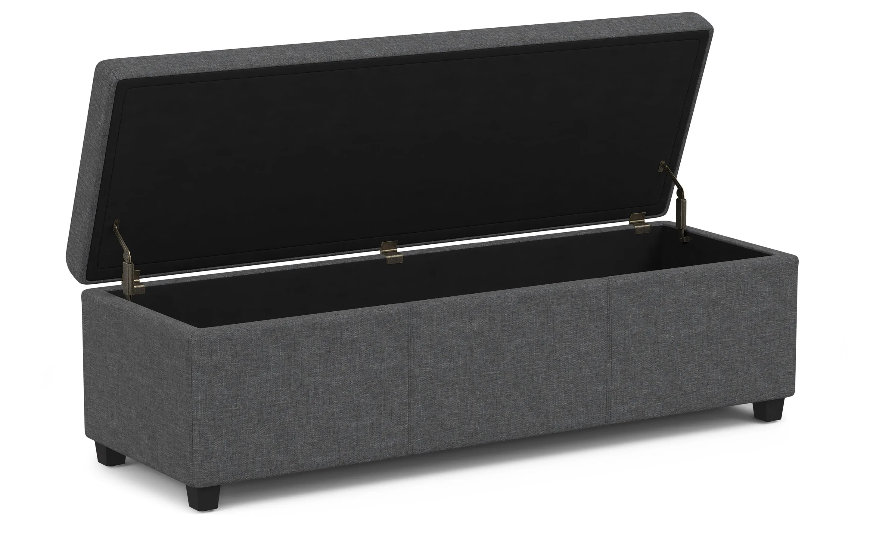 Avalon Extra Large Storage Ottoman in Linen