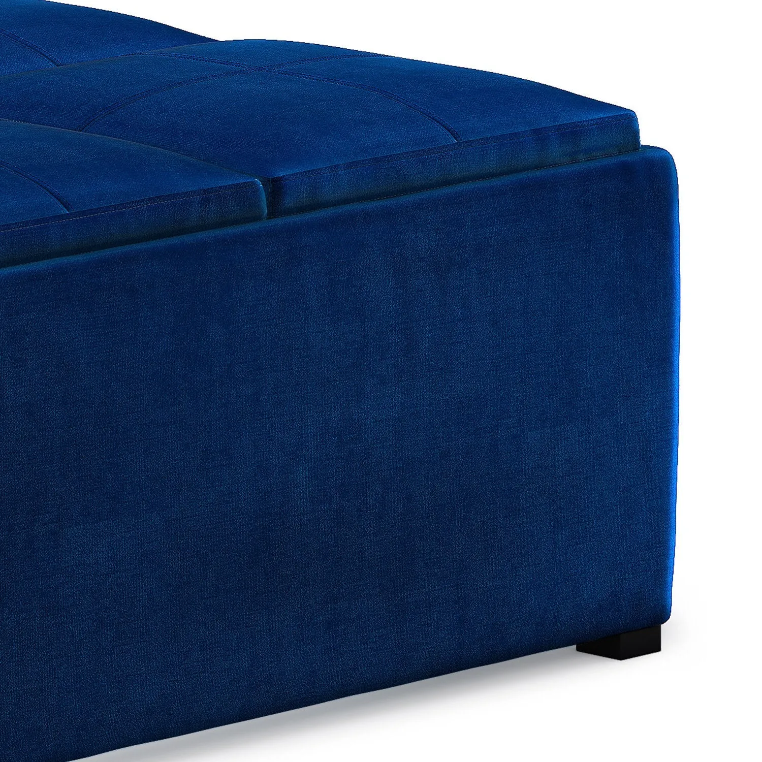 Avalon Table Ottoman in Velvet Fabric