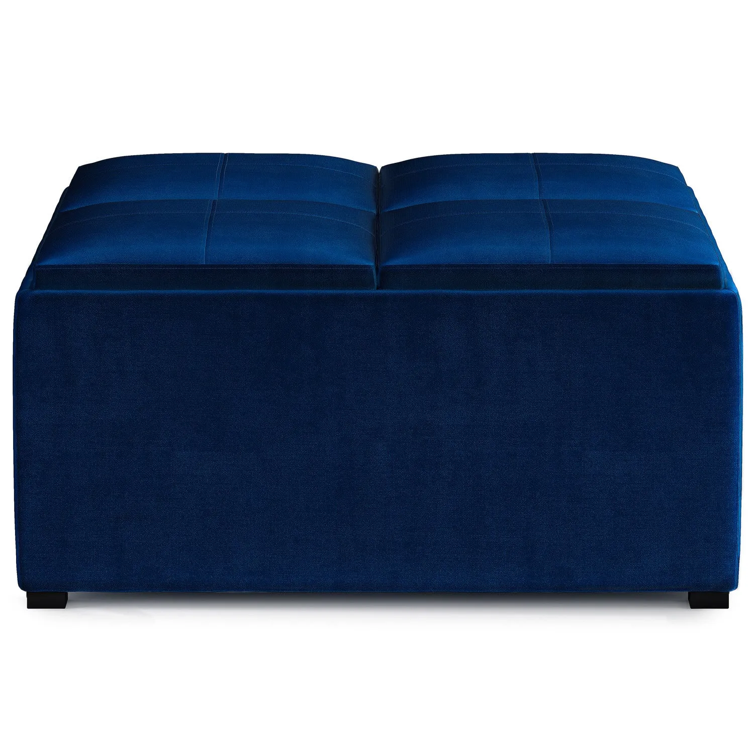 Avalon Table Ottoman in Velvet Fabric