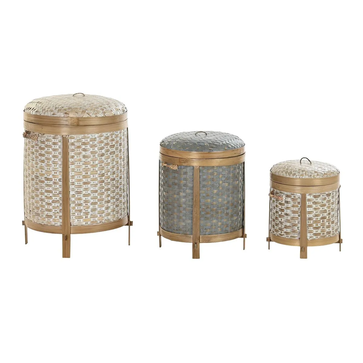 Basket set DKD Home Decor Bamboo (31 x 31 x 45 cm)