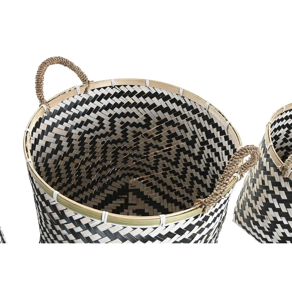 Basket set DKD Home Decor Bamboo 40 x 40 x 44 cm