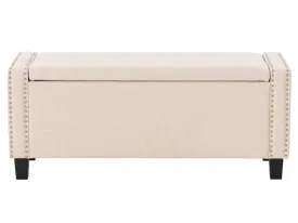 Beige Storage Ottoman