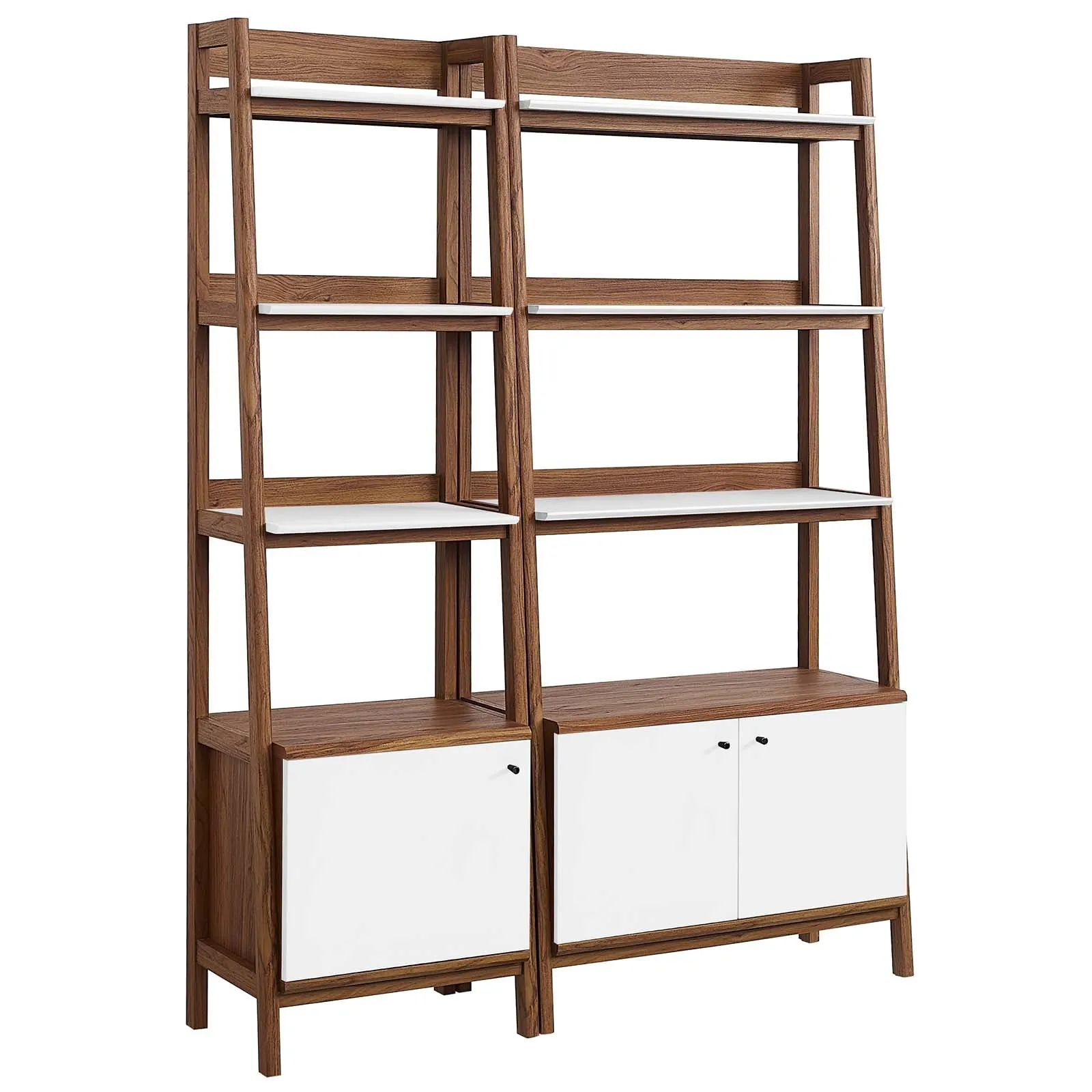 Bixby Wood Bookshelves - Set of 2 By Modway - EEI-6113 - Walnut White