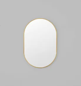 BJORN OVAL MIRROR BRASS