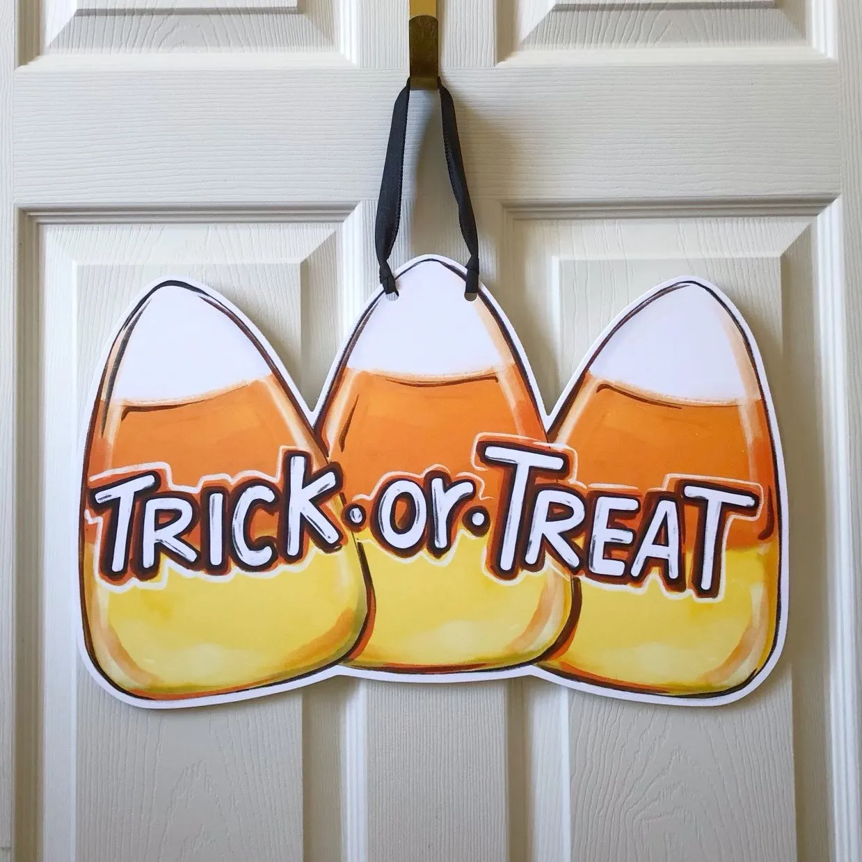 Candy Corn Trick-or-Treat Door Hanger