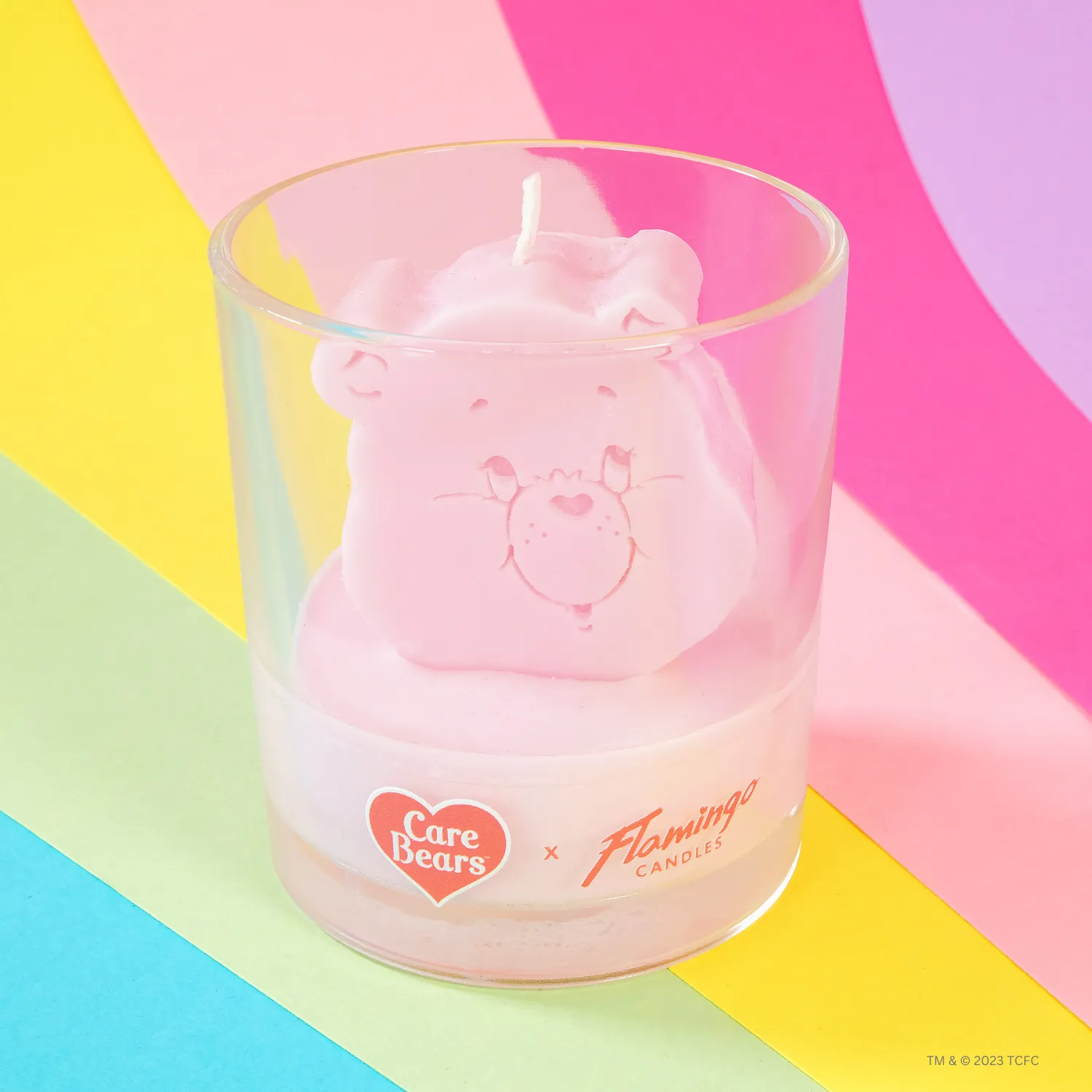 Care Bears x Flamingo Candles Fuzzy Wuzzy Cheer Bear 3D Icon Candle