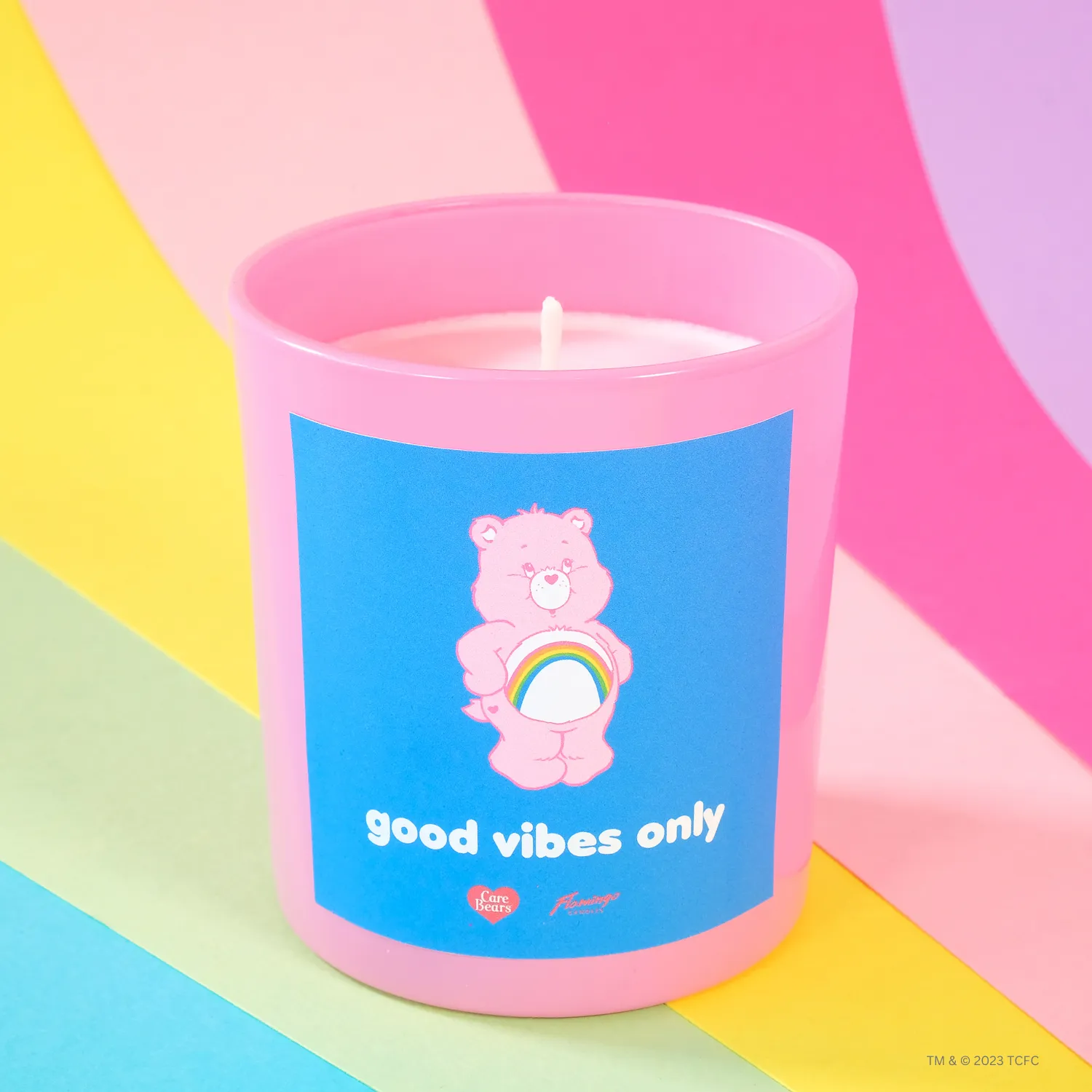 Care Bears x Flamingo Candles Fuzzy Wuzzy Cheer Bear Jar Candle