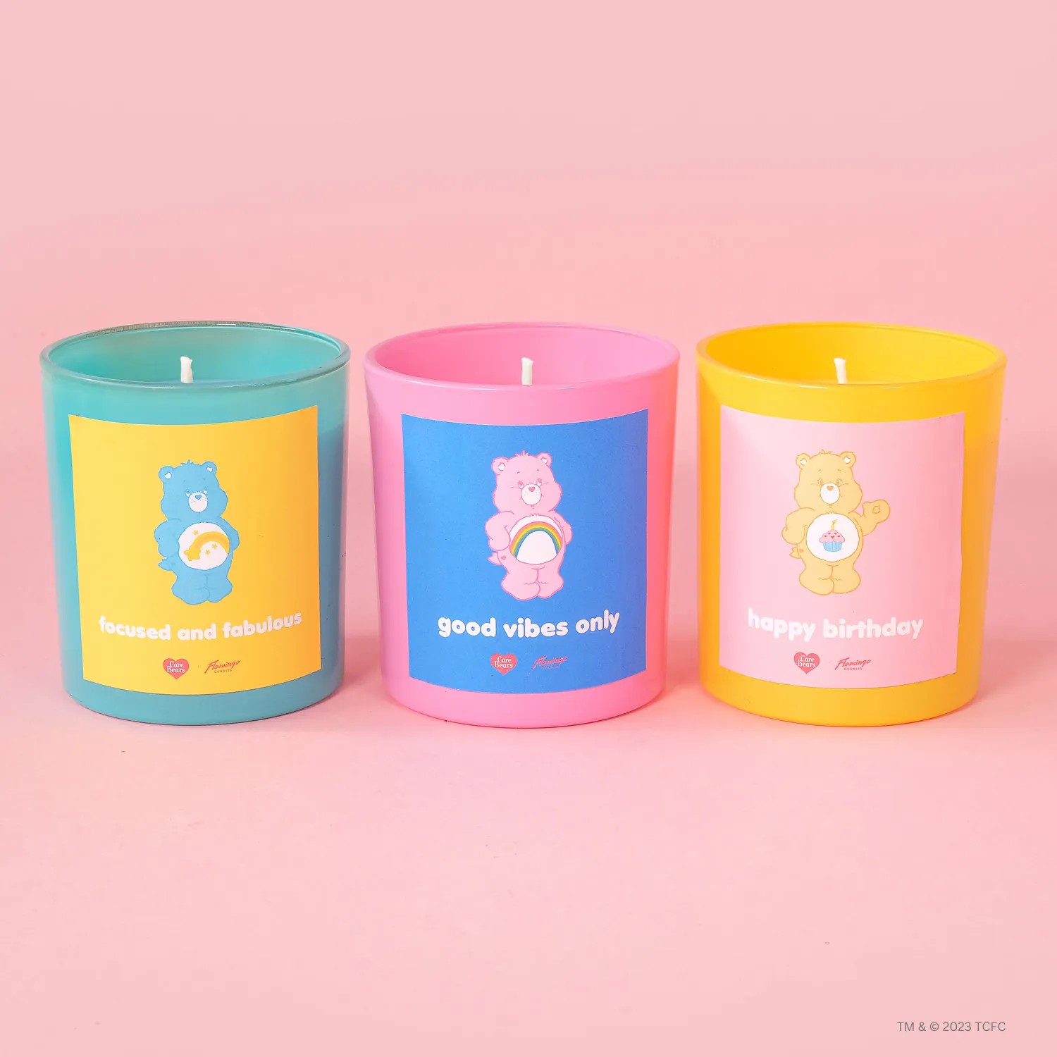 Care Bears x Flamingo Candles Fuzzy Wuzzy Cheer Bear Jar Candle