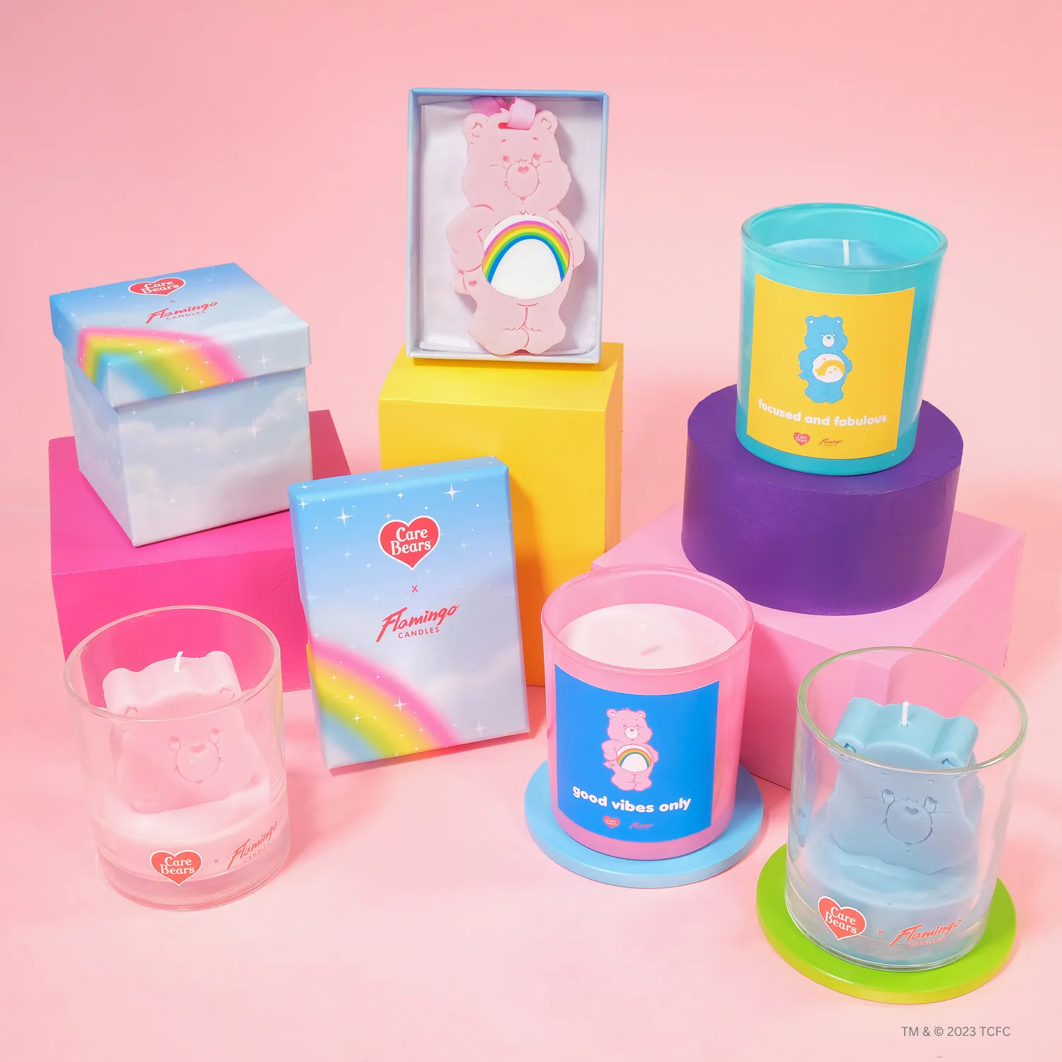 Care Bears x Flamingo Candles Fuzzy Wuzzy Cheer Bear Jar Candle