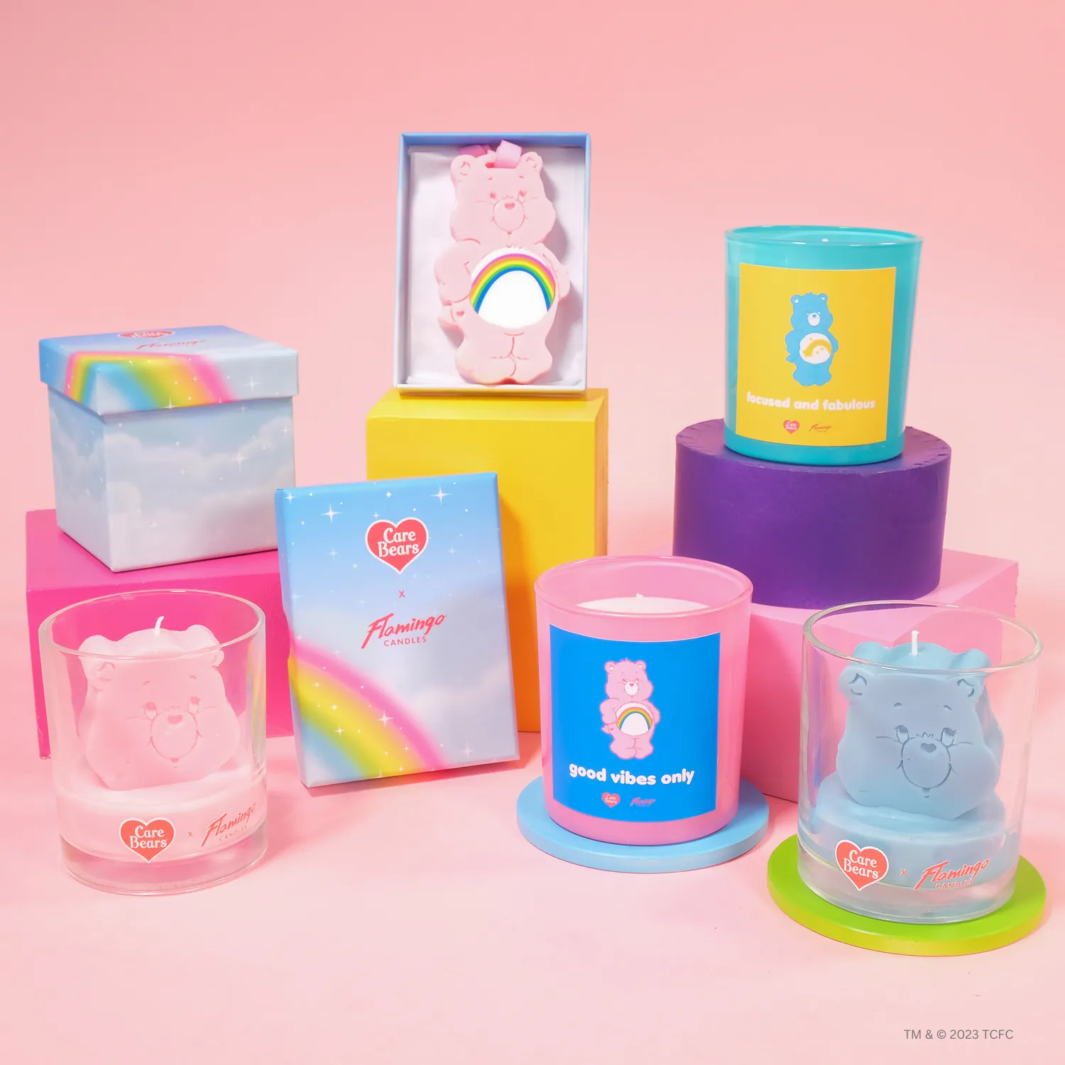 Care Bears x Flamingo Candles Fuzzy Wuzzy Cheer Bear Jar Candle