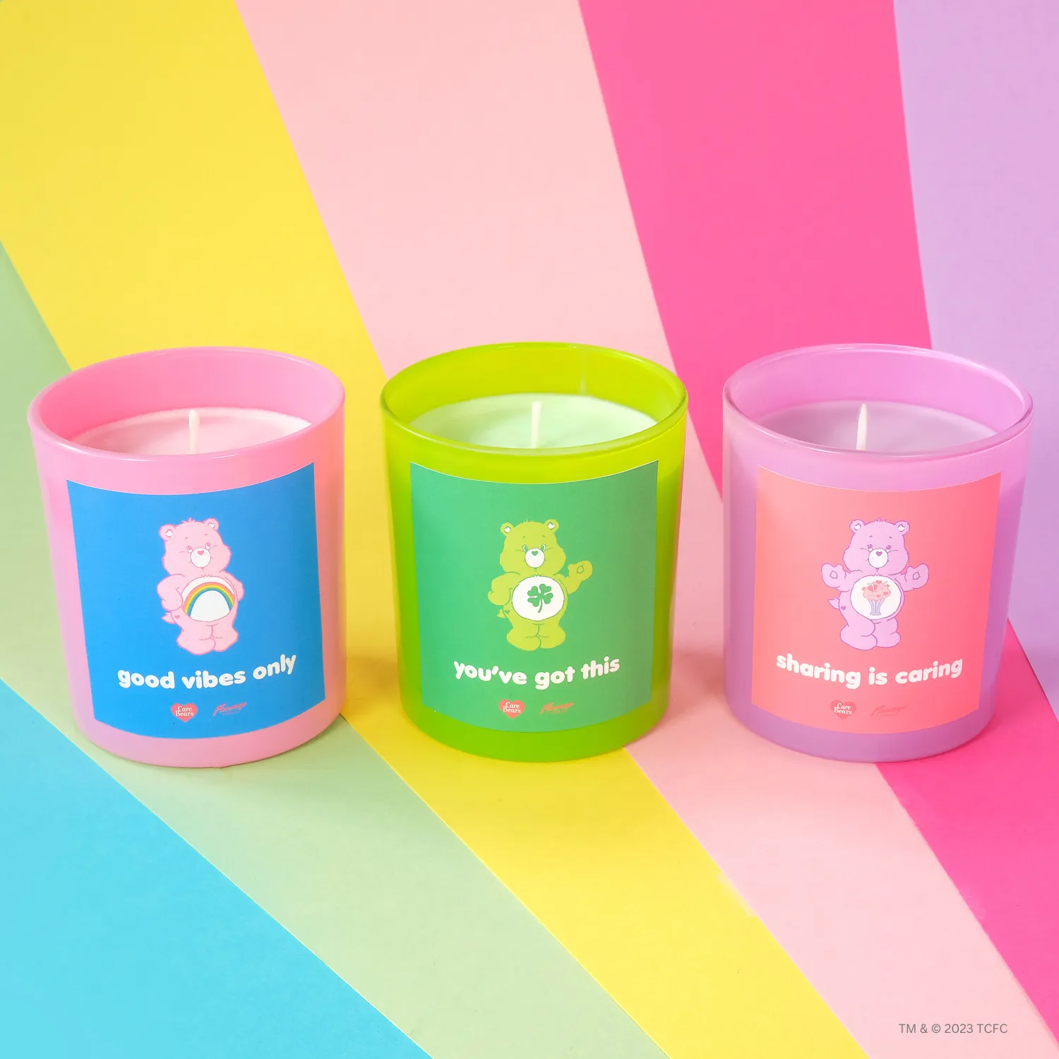 Care Bears x Flamingo Candles Fuzzy Wuzzy Cheer Bear Jar Candle