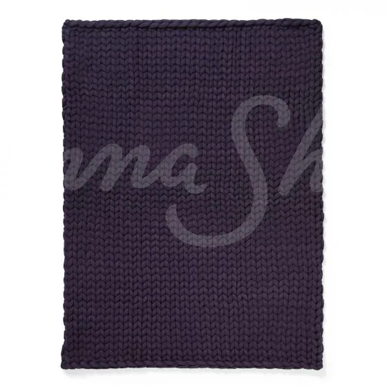 Chunky Knit Throw ~ Indigo