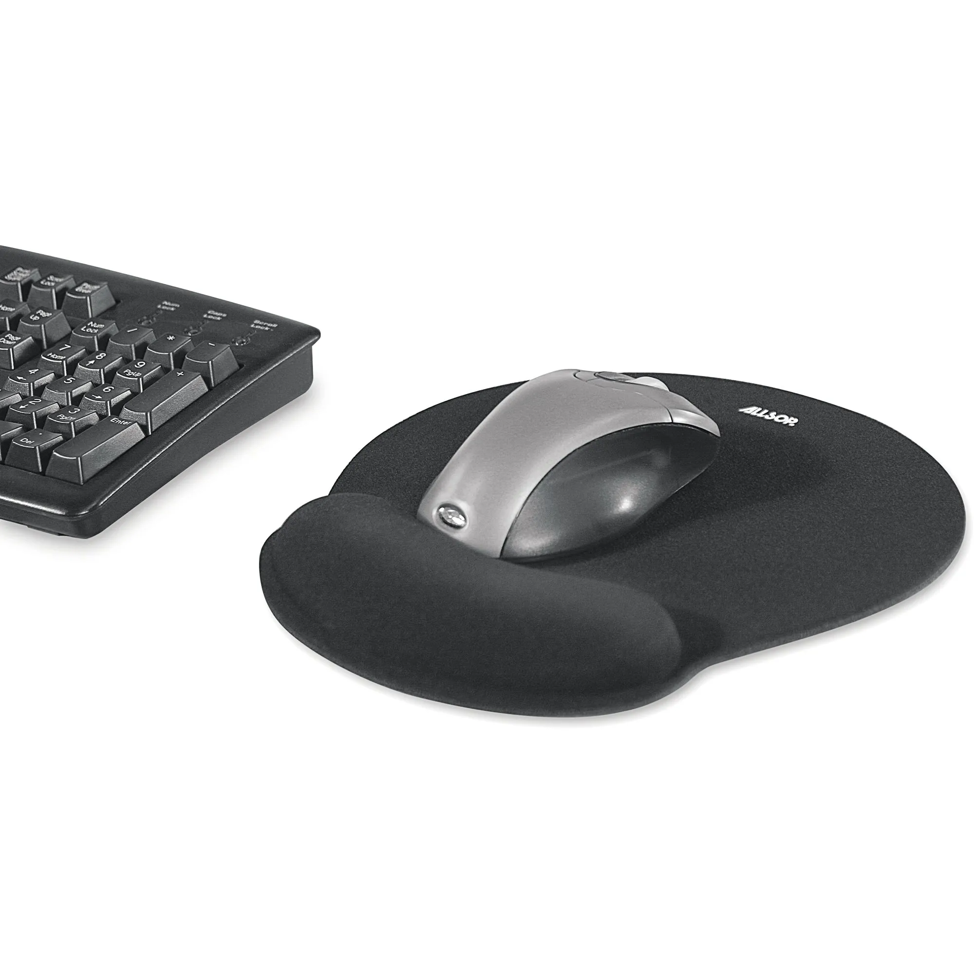 ComfortFoam Memory Foam Mouse Pad with Wrist Rest - Black