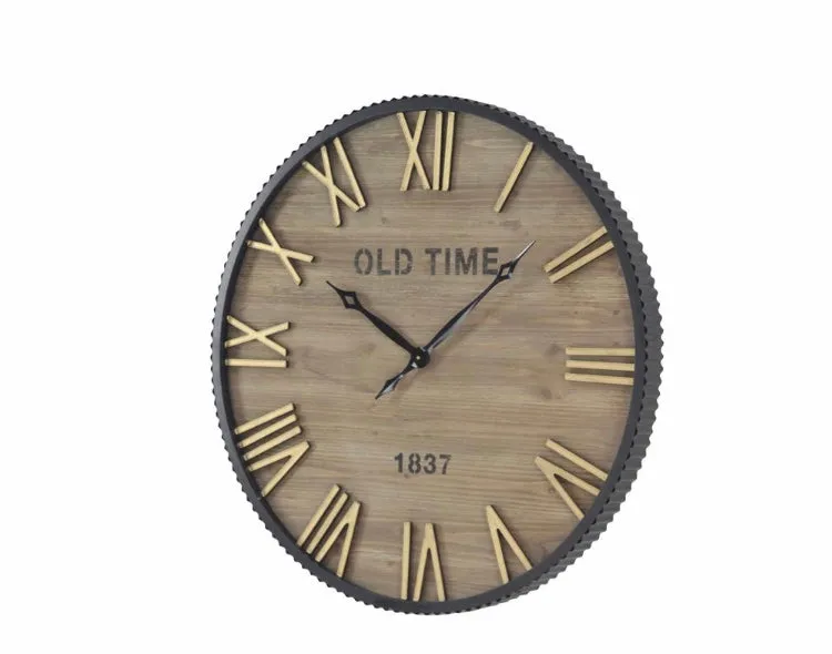 Copy of Brown Wood Farmhouse Vintage Wall Clock - 36" x 3" x 36"