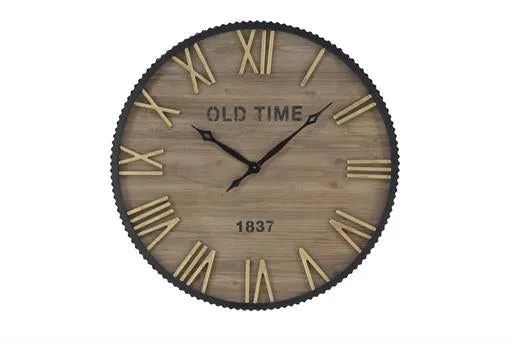 Copy of Brown Wood Farmhouse Vintage Wall Clock - 36" x 3" x 36"