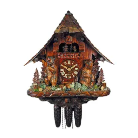 Cuckoo Clock - 8-Day Chalet Style with Bears - August Schwer