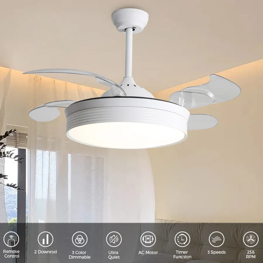 Eli Ceiling Fan   Retractable Blades