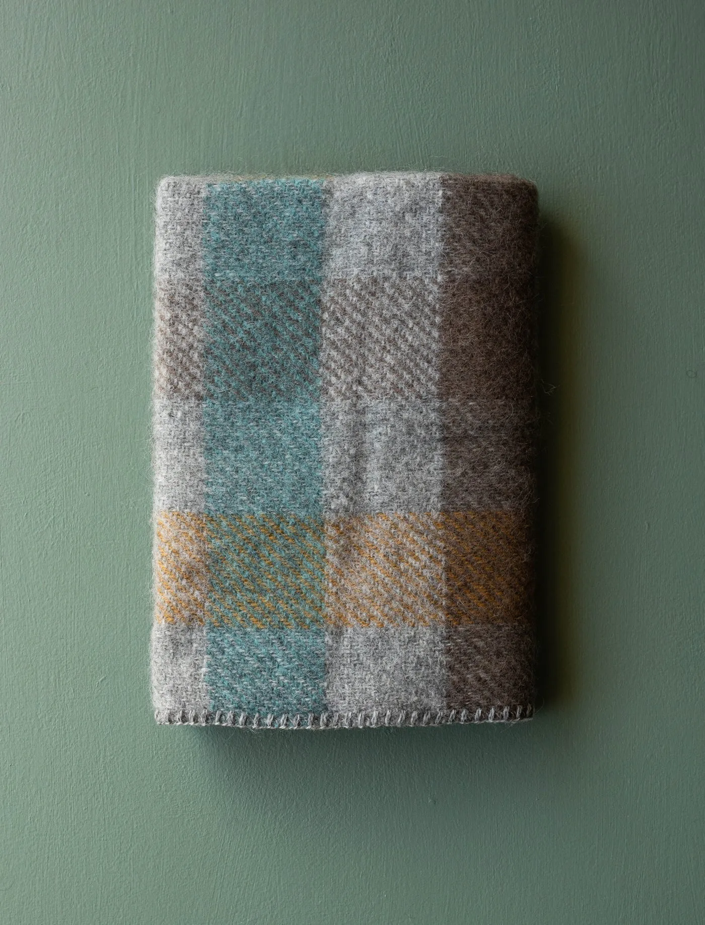 Gotland Baby Wool Throw // Multi Turquoise