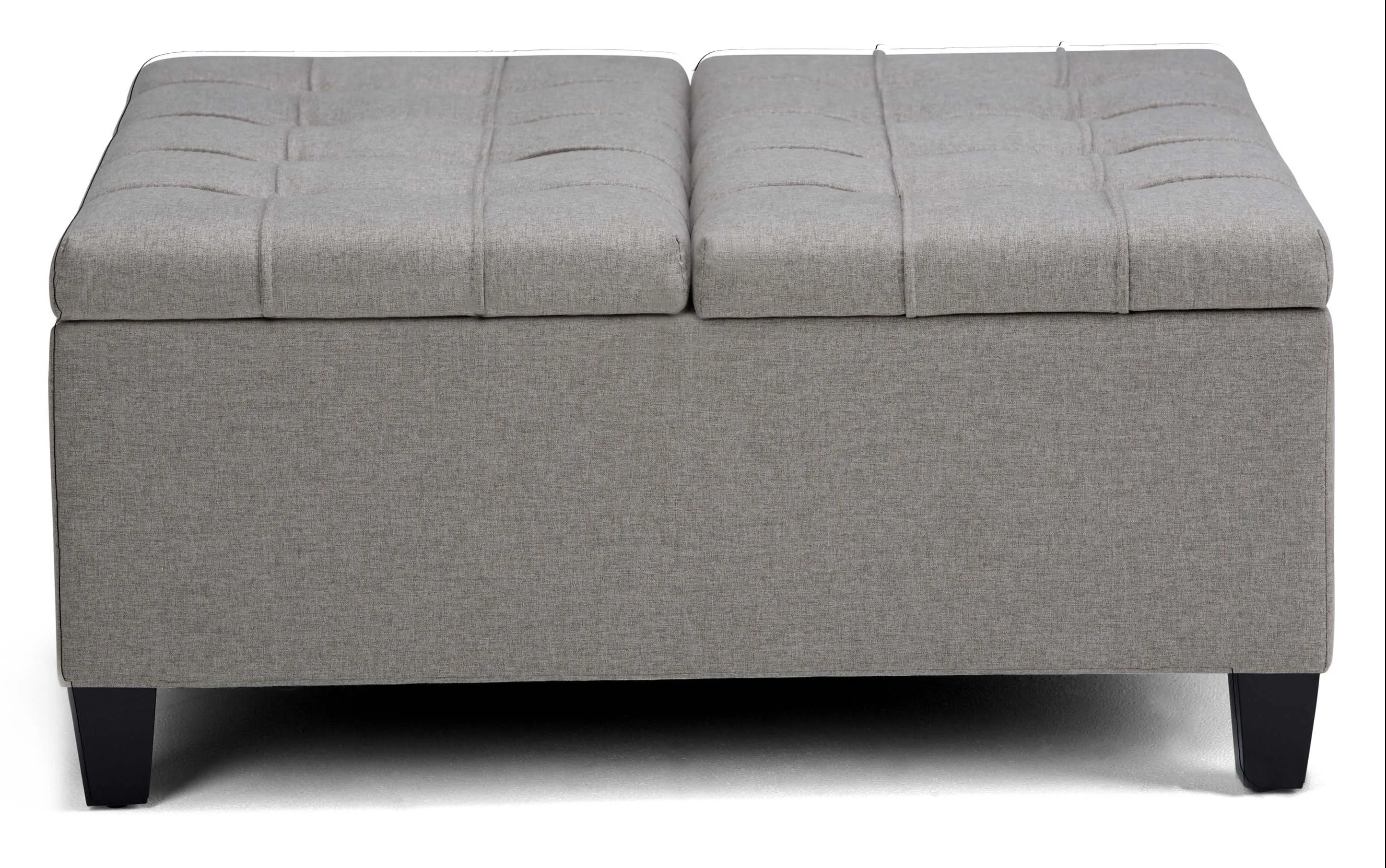 Harrison Coffee Table Ottoman in Linen