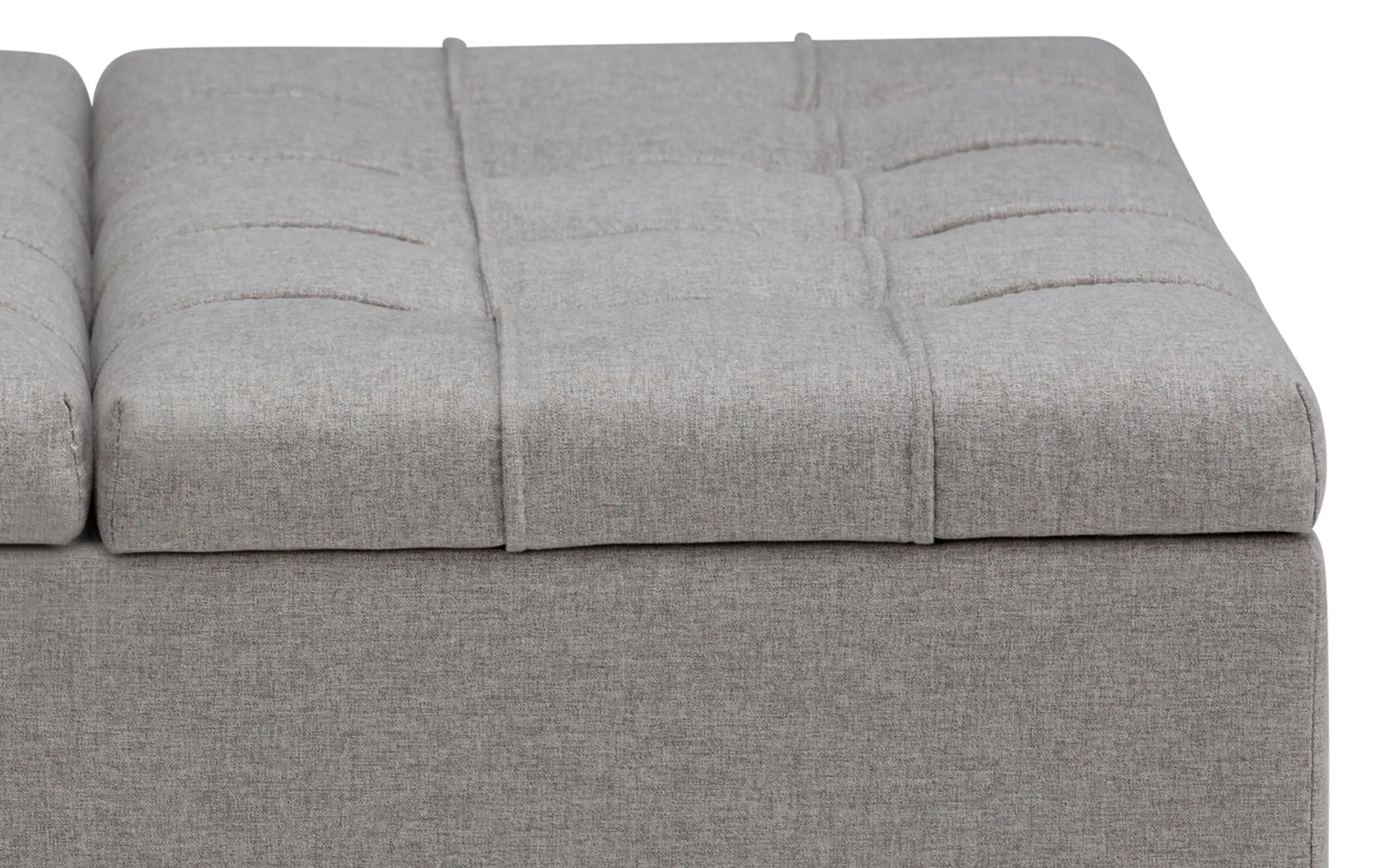 Harrison Coffee Table Ottoman in Linen