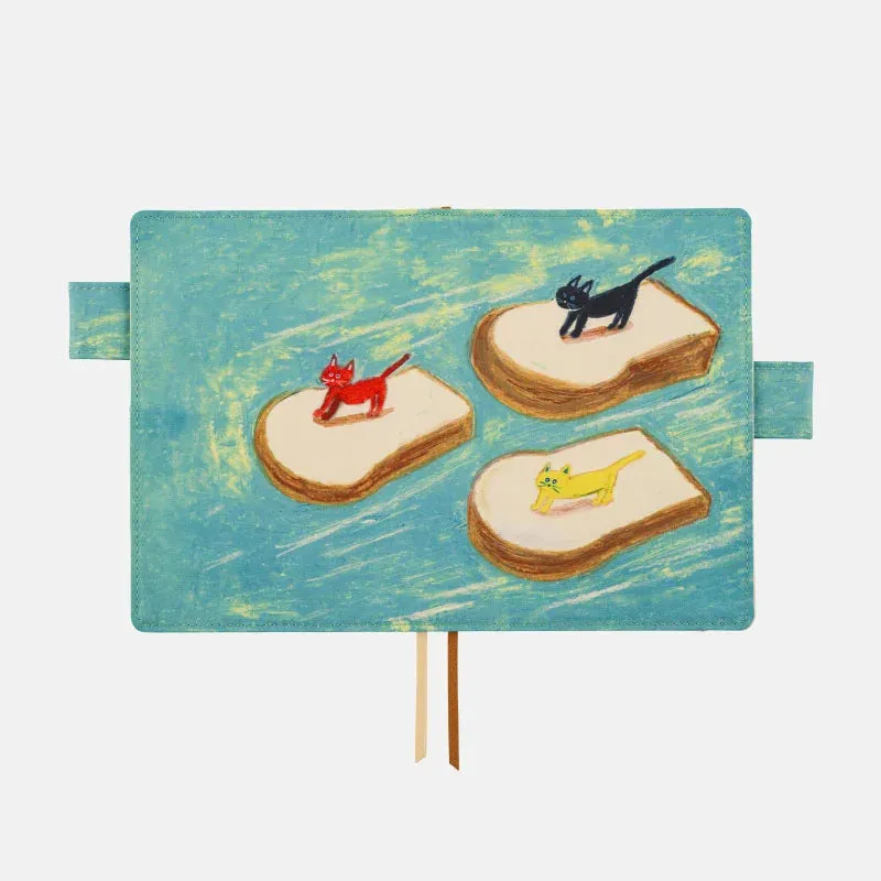 Hobonichi 2025 A6 Planner Cover [Keiko Shibata: Bread floating in the wind]