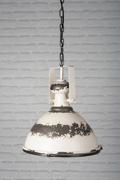 Large White Metal Ceiling Light