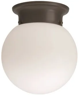 Lithonia Lighting Essentials Led Globe Ceiling Fixture Bronze 6 Inch  Led Integrated Panel Array Included