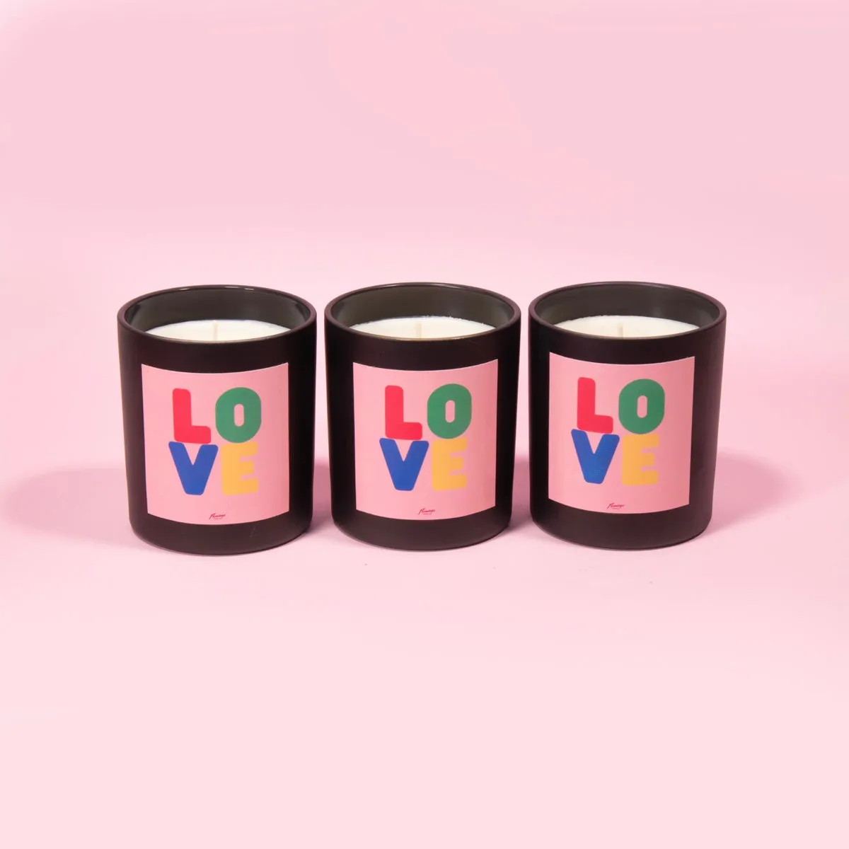 Love Bug LOVE Black Candle